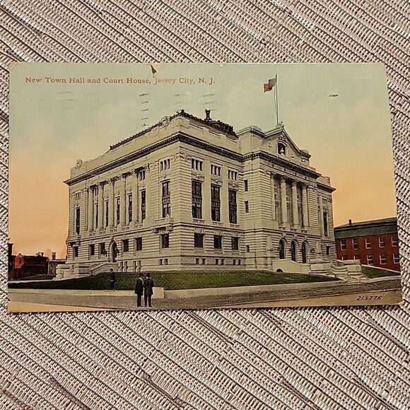 Jersey City NJ Courthouse Vintage Postcard, 1911 ephemera - Picture 1 of 4